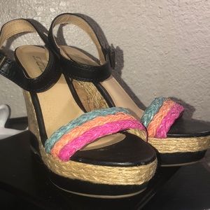 Sofa wedges heels Cabo 7 travel vacation y2k vintage